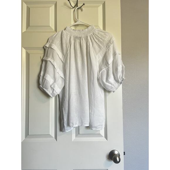 Rails Paris Linen Top in White -Small - Picture 10 of 13